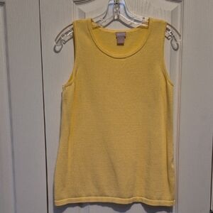 Chico's Size 1 Sunny Yellow Sweater Tank Top